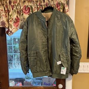 Forever 21 Sage Green Bomber Jacket